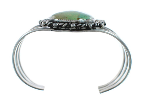 Authentic Native American Kingman Turquoise Sterling Silver Navajo Cuff Bracelet X11415